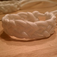 Sailor Paracord Bracelet shown in white