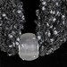 Variegated Gray Scarf Necklace with Frosted Bead