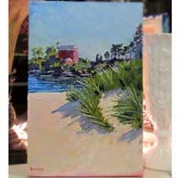 Marquette Harbor Light Oil Painting