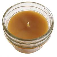 Bee Organic Beeswax Candles 4 oz Glass Jar