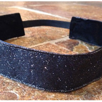 Glitter Black No-Slip Headband