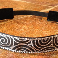Glitter Silver Swirl No-Slip Headband