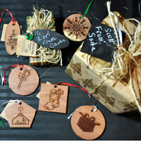 Laser Engraved Cedar Gift Tags/Ornaments