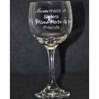 Engraved Wine Glass