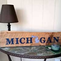 Michigan Barnwood MICHIGAN Sign