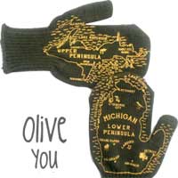 Michigan Mittens Olive You