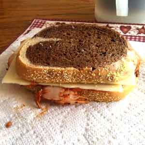 Sweet & Spicy Mustard on a Grilled Ham Sandwich