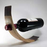 Solid Wood Curved Wine Bottle Holder