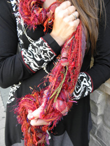 Ribbon Yarn Multi Colors Scarf by Scarves of Westwood