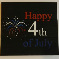 Happy 4th of July Wood Sign