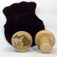 Michigan Wooden Wine Stoppers