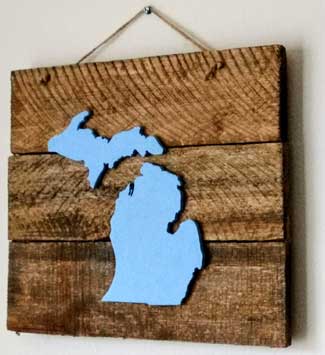 Michigan Sign Blue