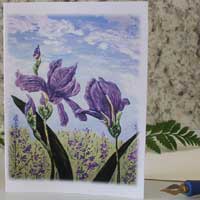 Purple Iris Greeting Card
