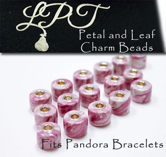 Leaf and Petal Charm Beads by Lil Pear Tree