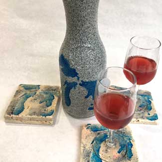 Michigan Coasters and Decanter