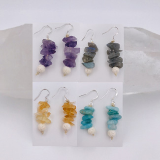 Gemstone Aromatherapy Earrings